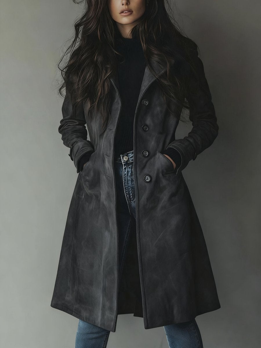Lyra | Timeless Tailored Long Jacket Trench Coat