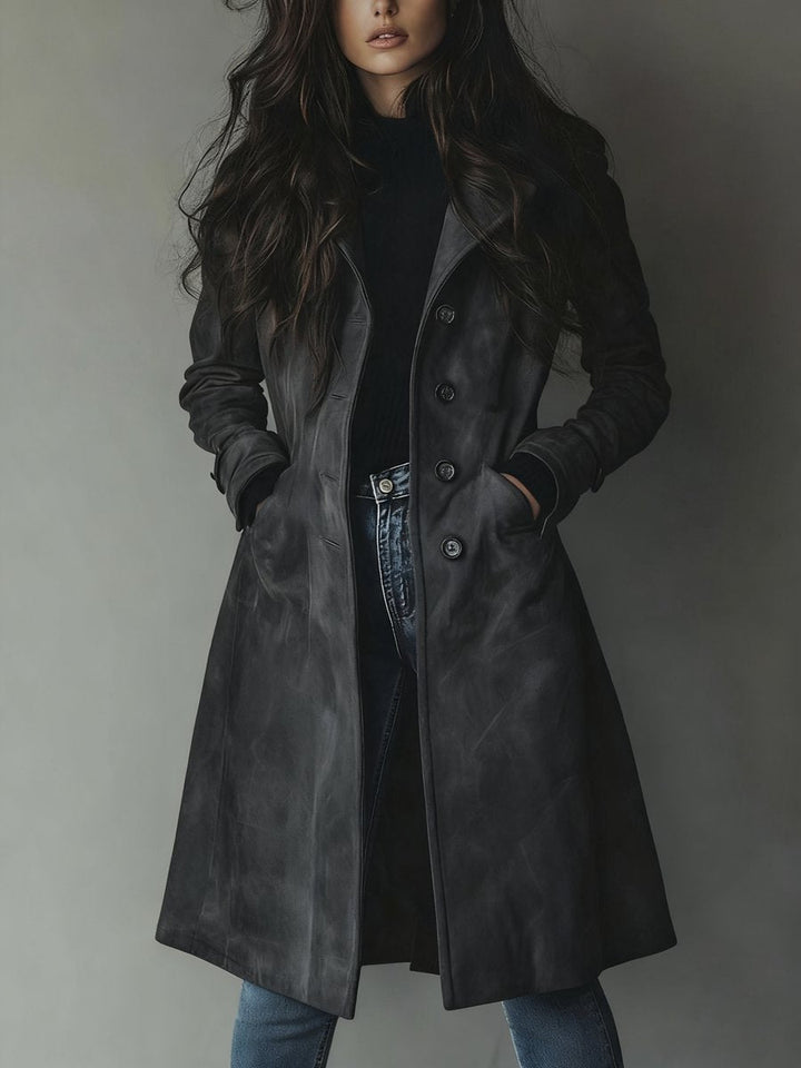 Lyra | Timeless Tailored Long Jacket Trench Coat