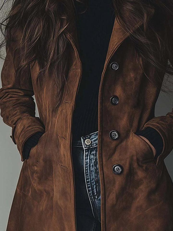 Lyra | Timeless Tailored Long Jacket Trench Coat