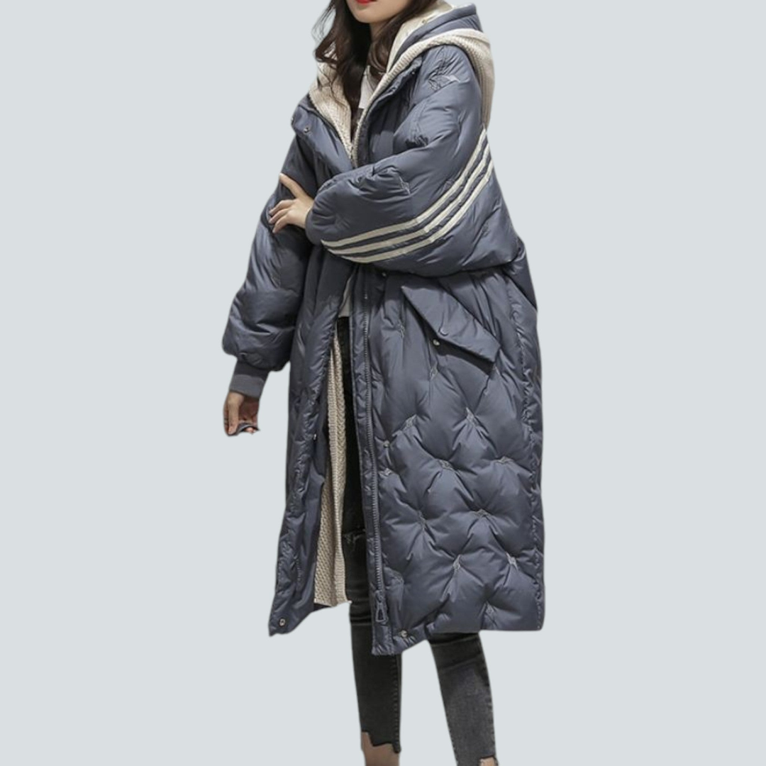 Mabel | Longline Hooded Quilted Jacket Winter Coat