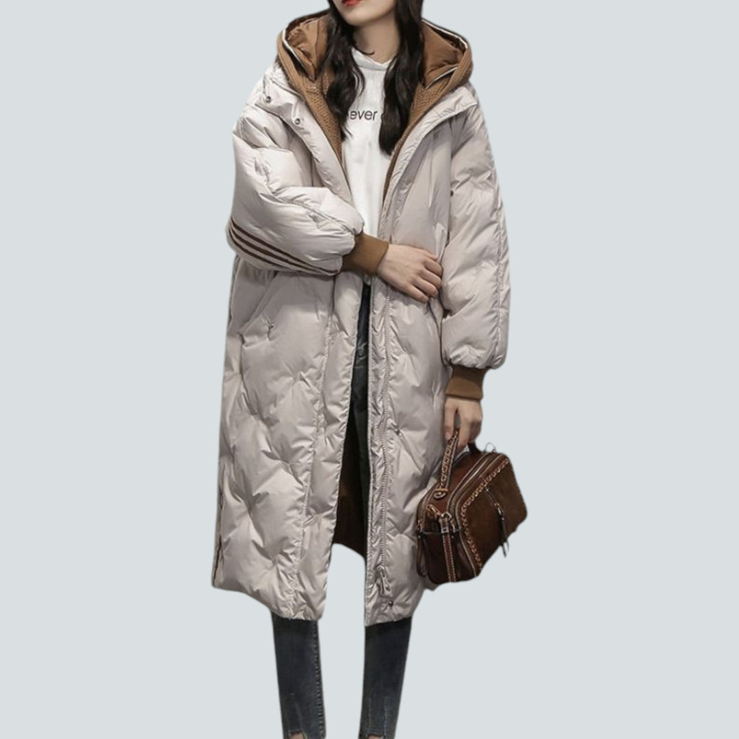 Mabel | Longline Hooded Quilted Jacket Winter Coat