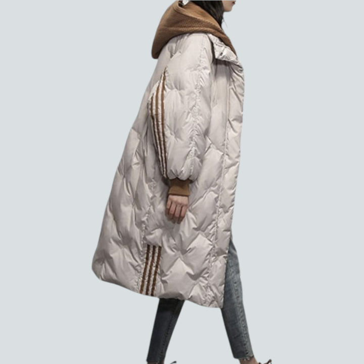 Mabel | Longline Hooded Quilted Jacket Winter Coat