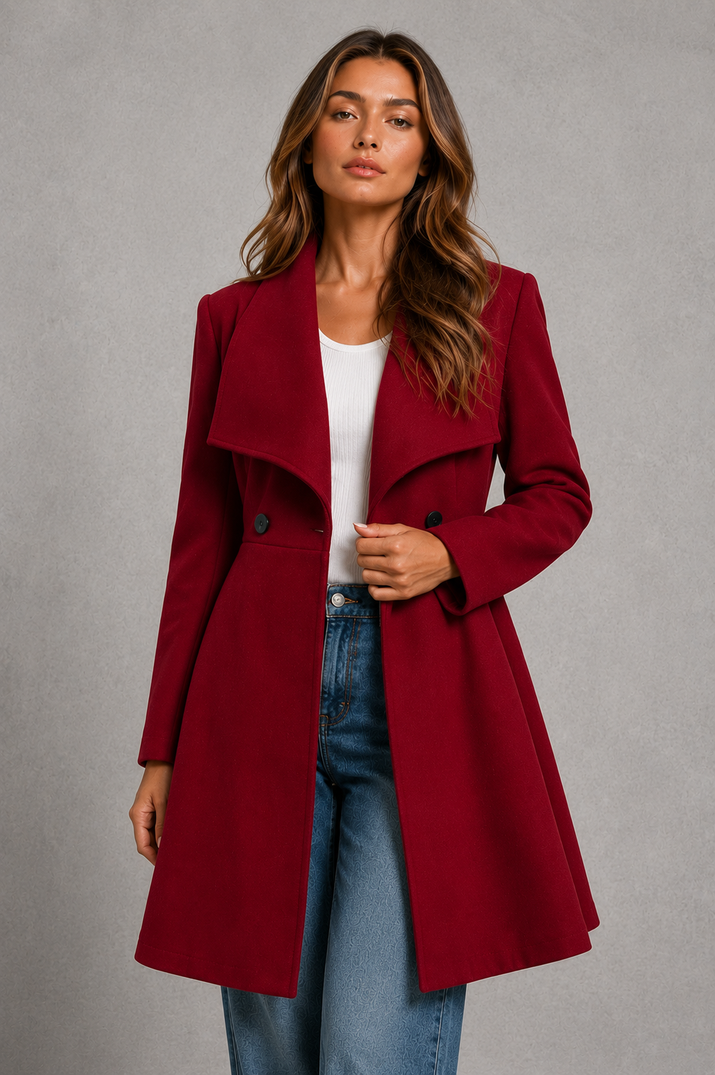 Maeve | Classic Tailored Longline Plus Size Coat