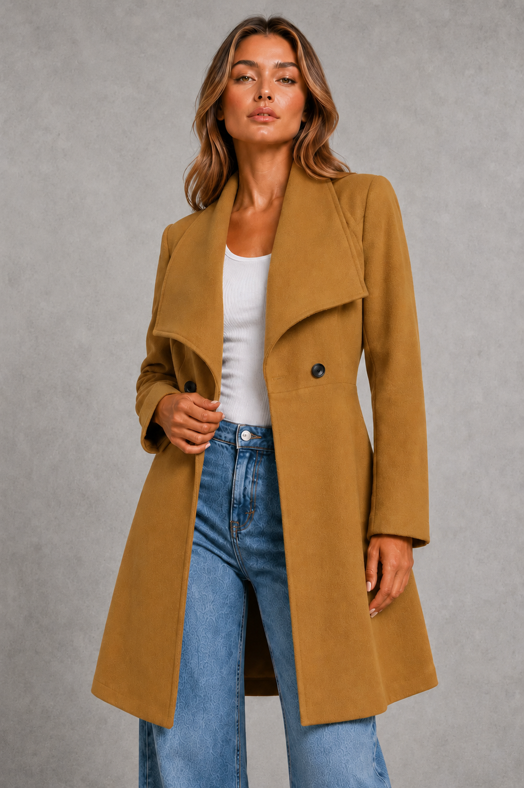 Maeve | Classic Tailored Longline Plus Size Coat