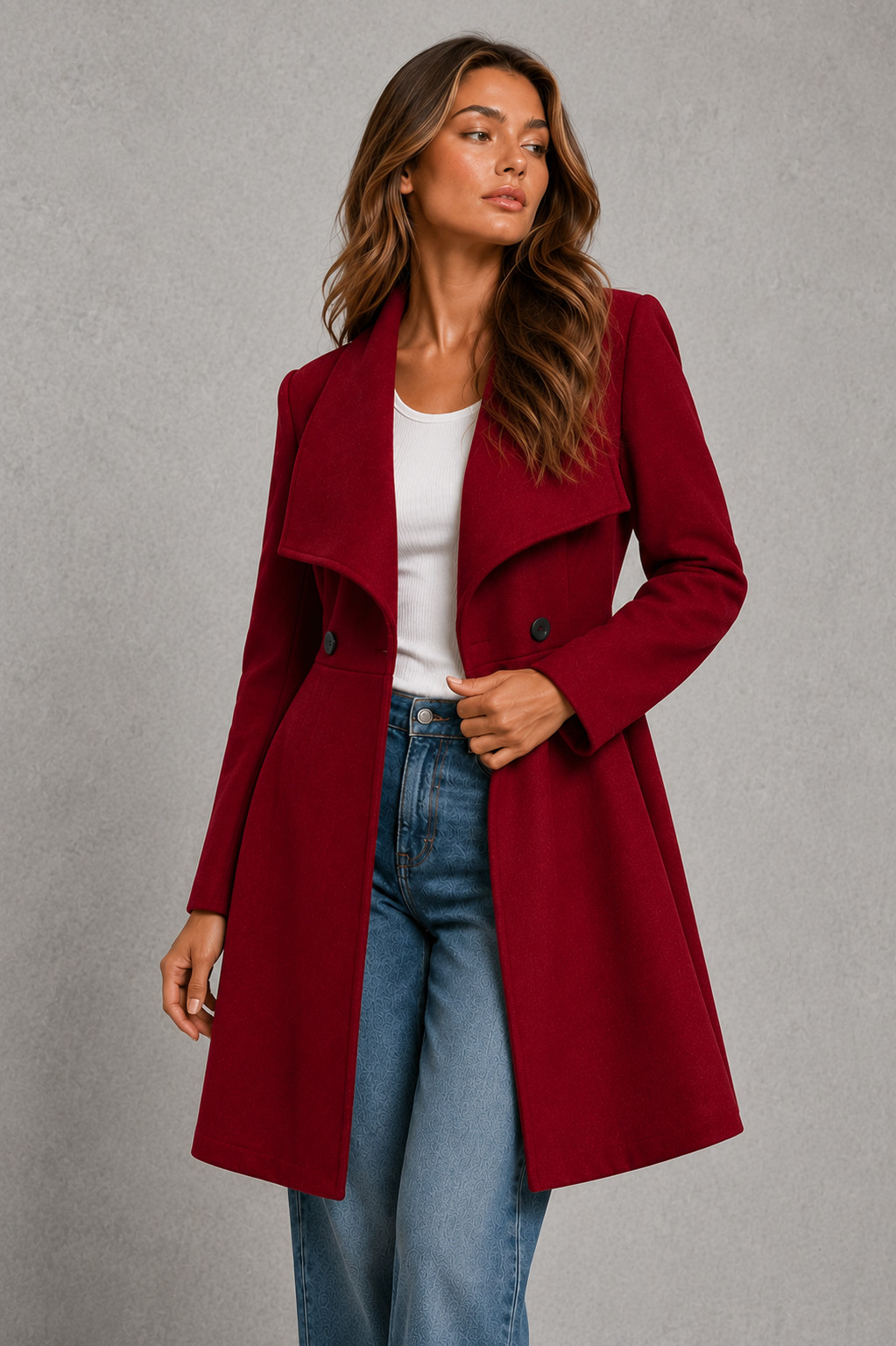 Maeve | Classic Tailored Longline Plus Size Coat