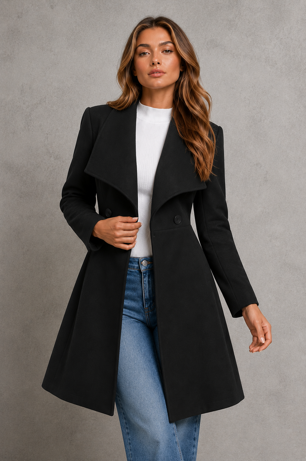 Maeve | Classic Tailored Longline Plus Size Coat