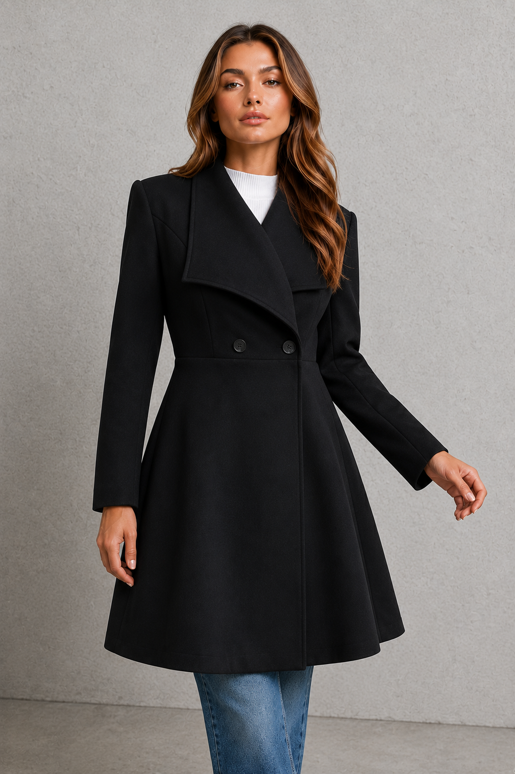 Maeve | Classic Tailored Longline Plus Size Coat