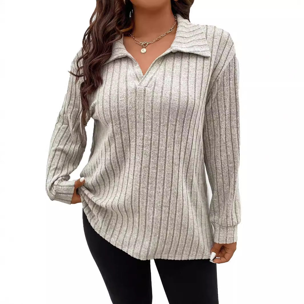 Maisie | Ribbed Collared Longline Knitted Jumper