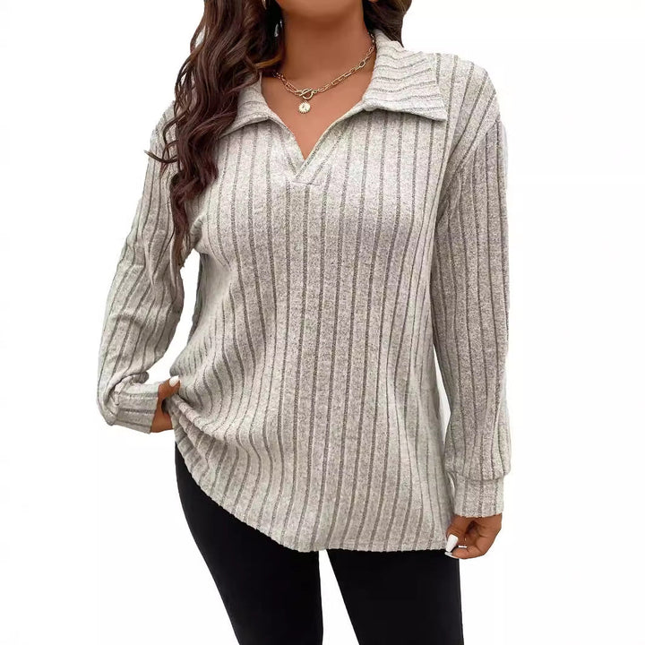 Maisie | Ribbed Collared Longline Knitted Jumper