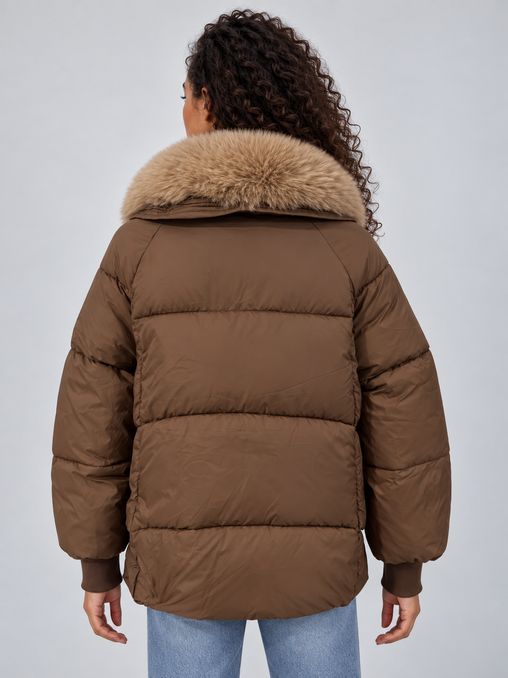 Margot | Chic Fur Jacket Puffer Coat with Statement Collar