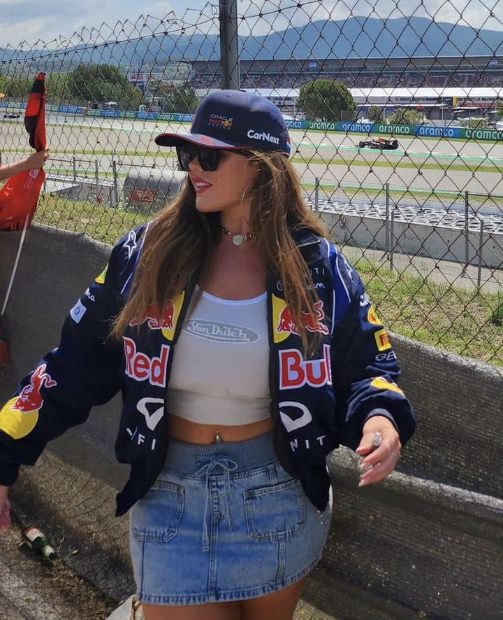 Margot | Stylish Vintage Racing Zip-Up Bomber Jacket