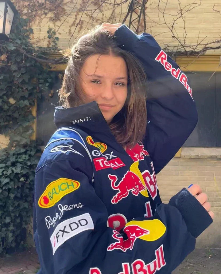 Margot | Stylish Vintage Racing Zip-Up Bomber Jacket