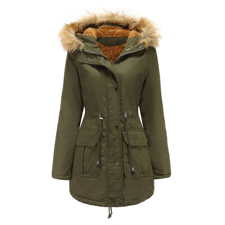 Maria | Hooded Drawstring Waist Parka Winter Coat