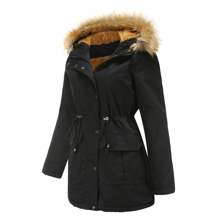 Maria | Hooded Drawstring Waist Parka Winter Coat