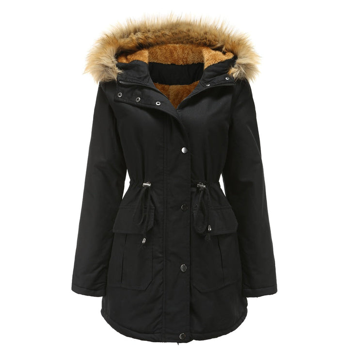 Maria | Hooded Drawstring Waist Parka Winter Coat