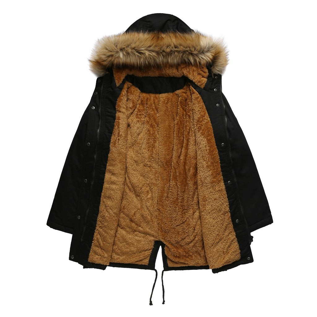 Maria | Hooded Drawstring Waist Parka Winter Coat