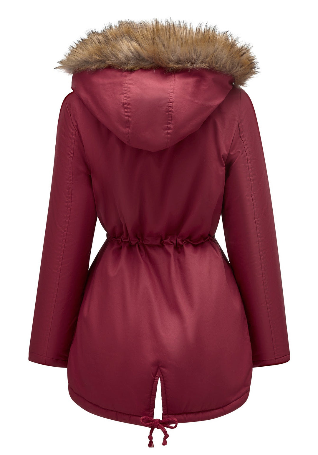 Maria | Hooded Drawstring Waist Parka Winter Coat