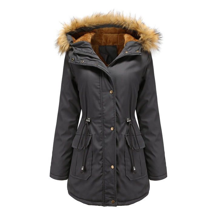Maria | Hooded Drawstring Waist Parka Winter Coat