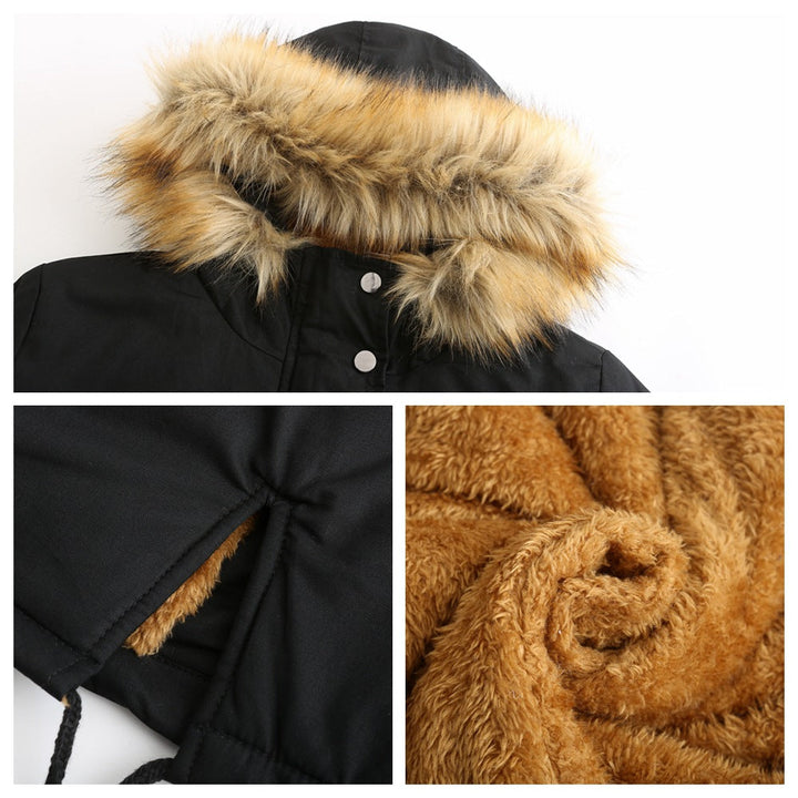 Maria | Hooded Drawstring Waist Parka Winter Coat