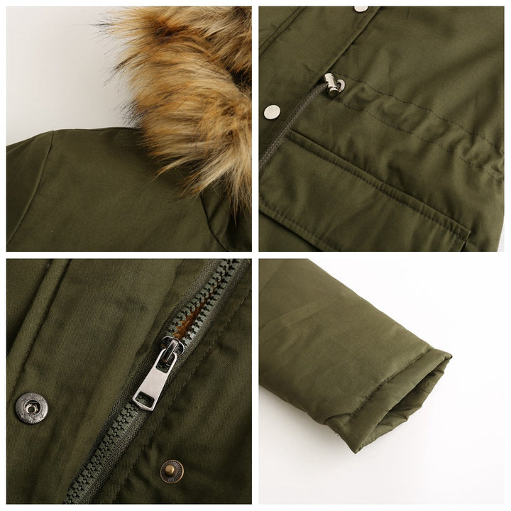 Maria | Hooded Drawstring Waist Parka Winter Coat