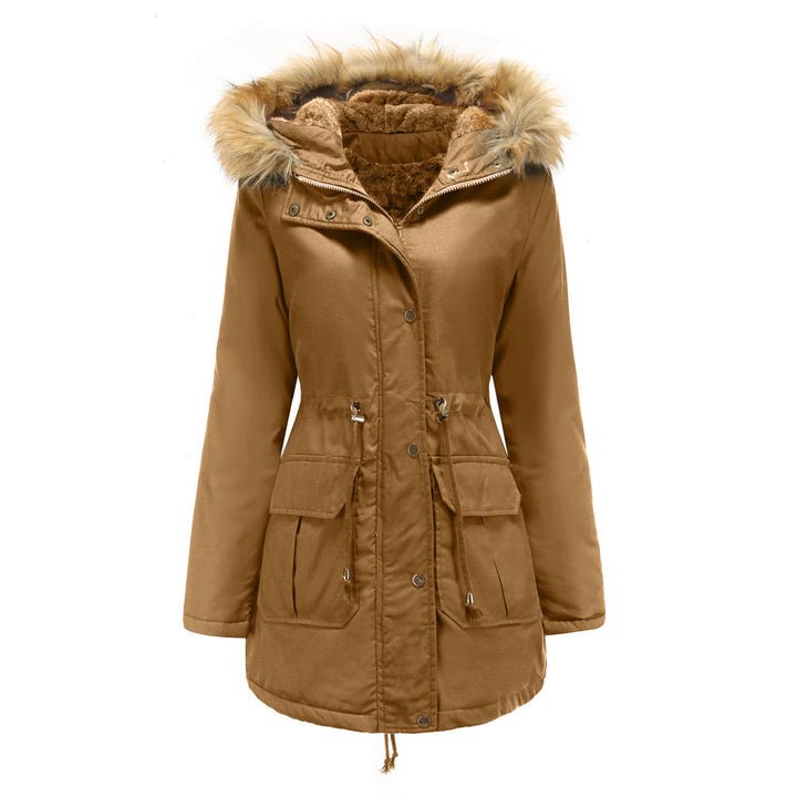 Maria | Hooded Drawstring Waist Parka Winter Coat