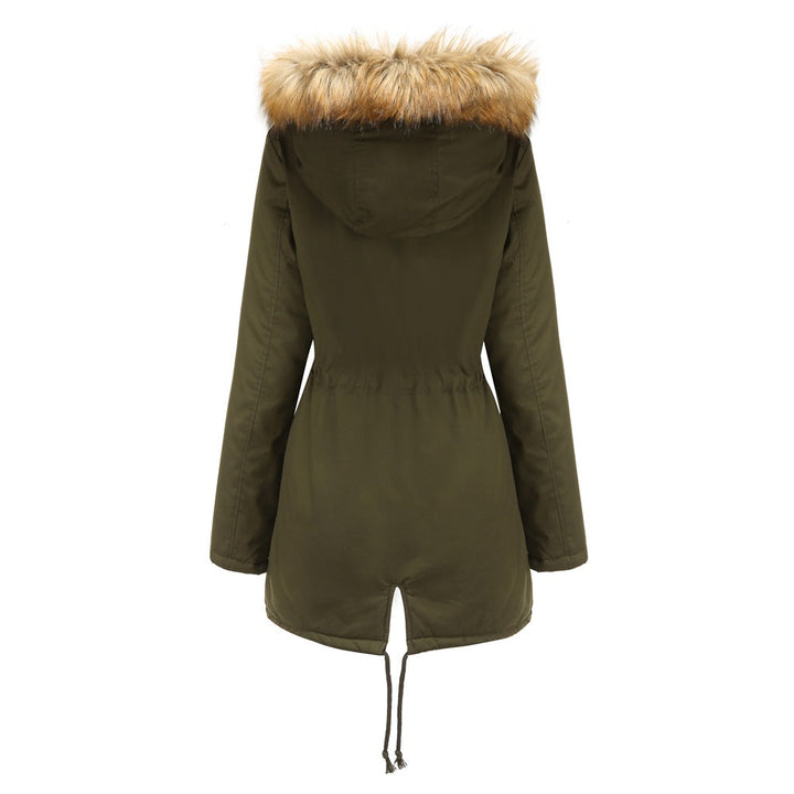 Maria | Hooded Drawstring Waist Parka Winter Coat