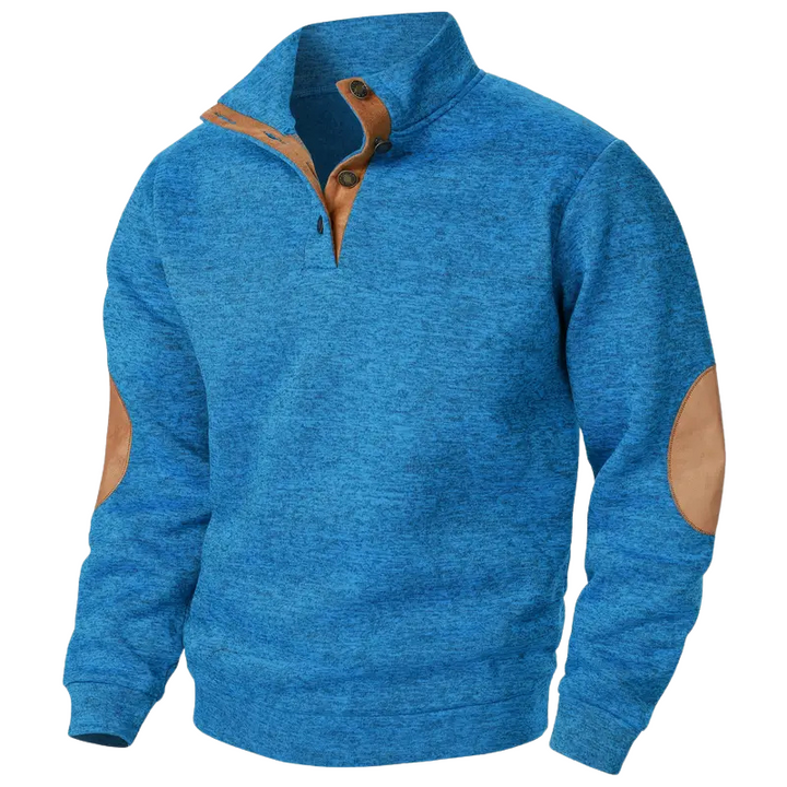 Mason | Refined Button Neck Mens Knitted Jumper