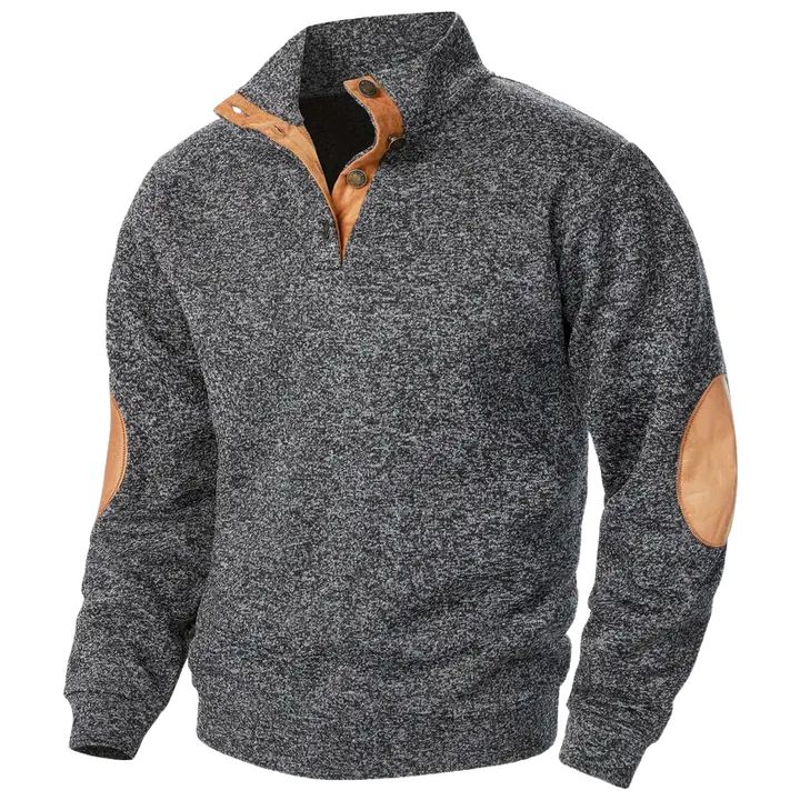 Mason | Refined Button Neck Mens Knitted Jumper