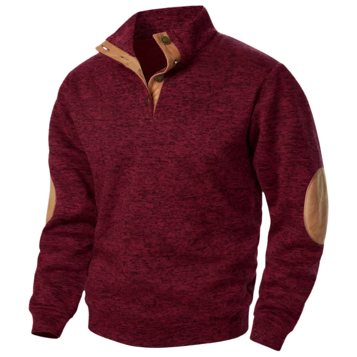 Mason | Refined Button Neck Mens Knitted Jumper