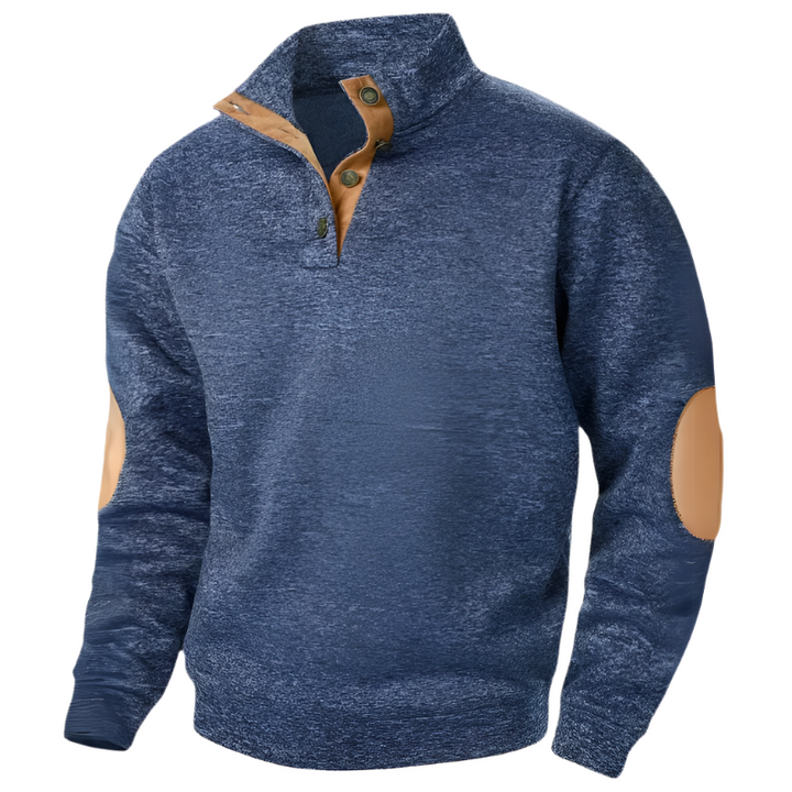 Mason | Refined Button Neck Mens Knitted Jumper