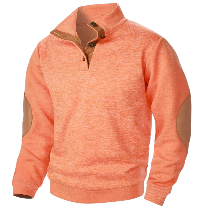 Mason | Refined Button Neck Mens Knitted Jumper