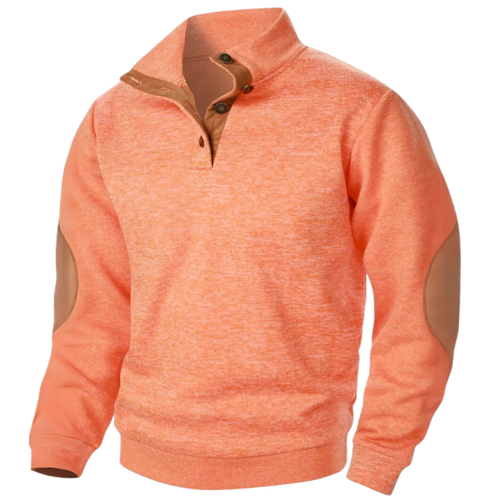 Mason | Refined Button Neck Mens Knitted Jumper