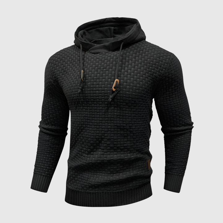 Mason | Textured Long Sleeve Pullover Mens Hoodie