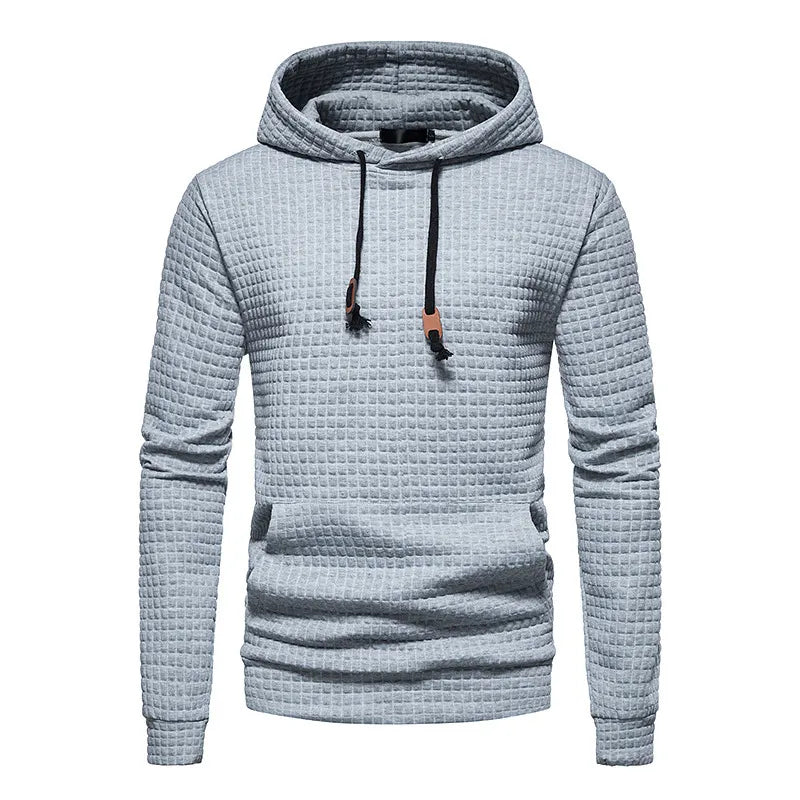 Mason | Textured Long Sleeve Pullover Mens Hoodie