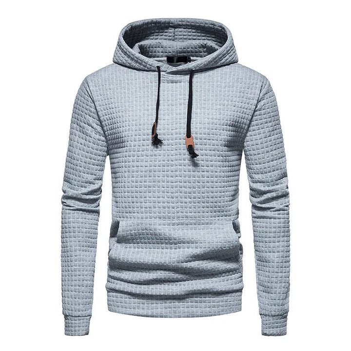 Mason | Textured Long Sleeve Pullover Mens Hoodie