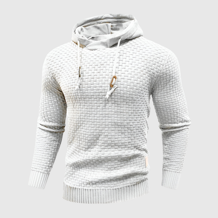 Mason | Textured Long Sleeve Pullover Mens Hoodie