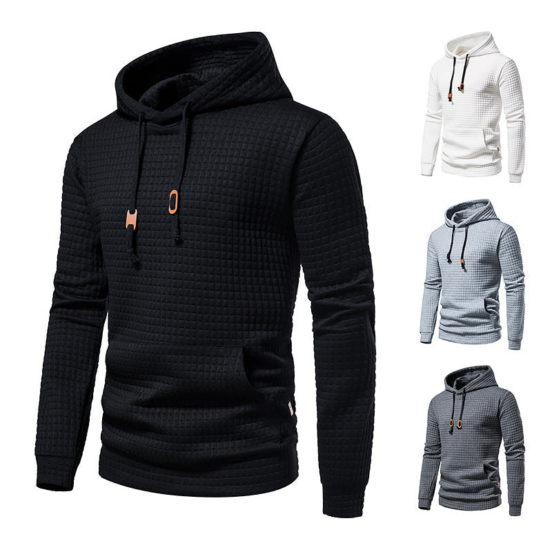 Mason | Textured Long Sleeve Pullover Mens Hoodie