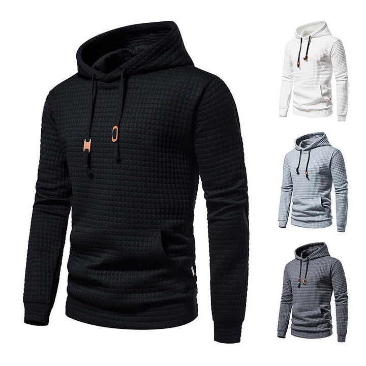 Mason | Textured Long Sleeve Pullover Mens Hoodie