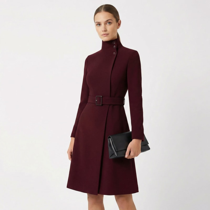 Matilda | Classic Belted High Neck Blazer Dress