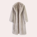Matilda | Graceful Long Teddy Faux Fur Jacket with Shawl Collar