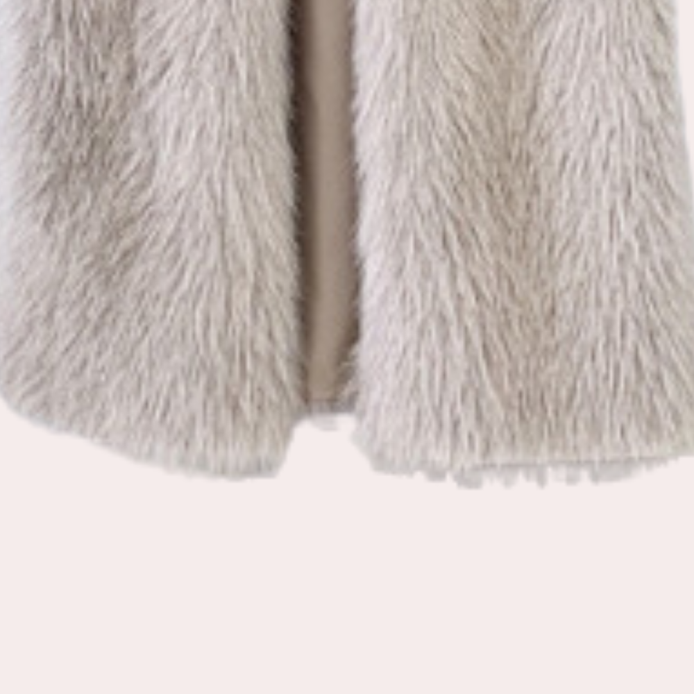 Matilda | Graceful Long Teddy Faux Fur Jacket with Shawl Collar