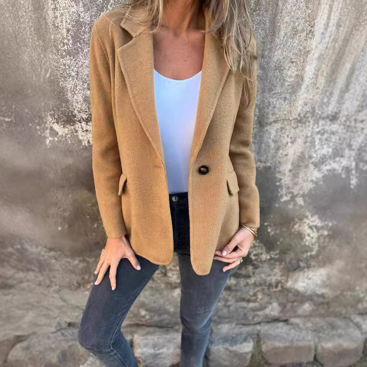 Matilda | Single-Breasted Longline Notch Lapel Blazer