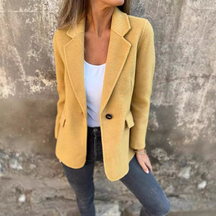 Matilda | Single-Breasted Longline Notch Lapel Blazer