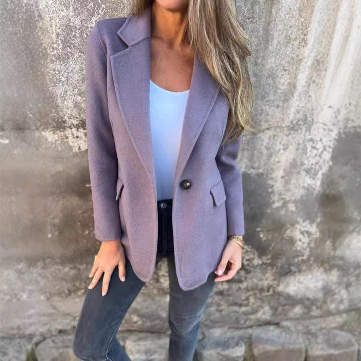 Matilda | Single-Breasted Longline Notch Lapel Blazer