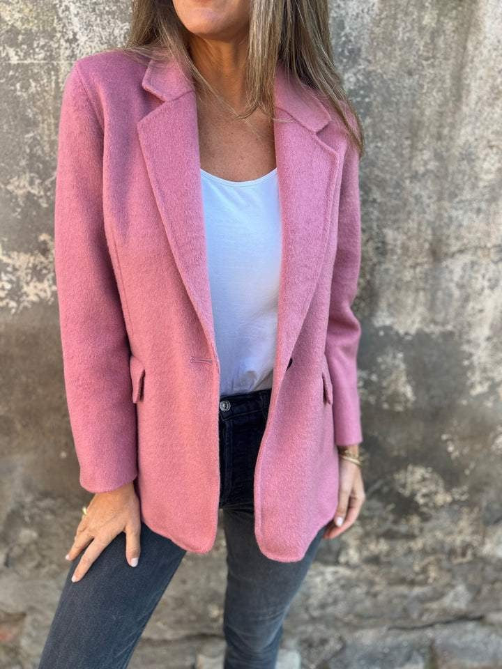 Matilda | Single-Breasted Longline Notch Lapel Blazer