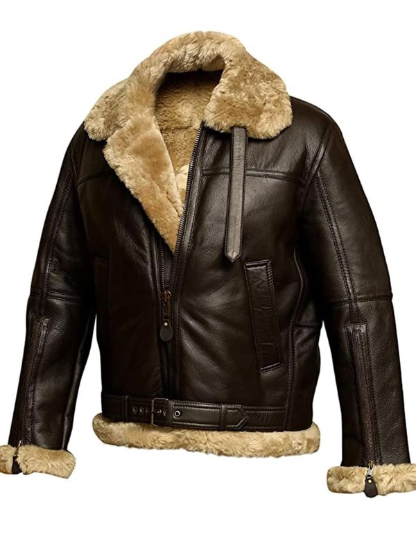 Max | Belted Aviator Mens Winter Coat
