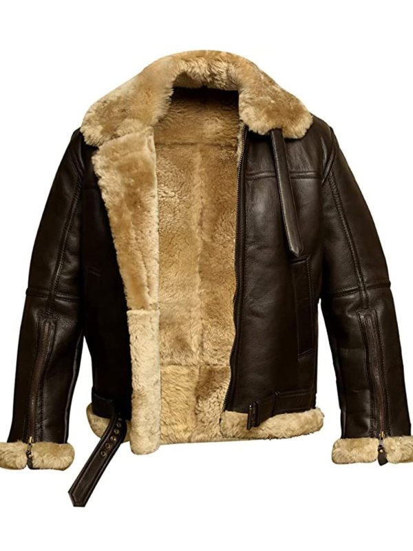 Max | Belted Aviator Mens Winter Coat