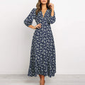 Maya | Classic Floral Maxi Autumn Wedding Guest Dress