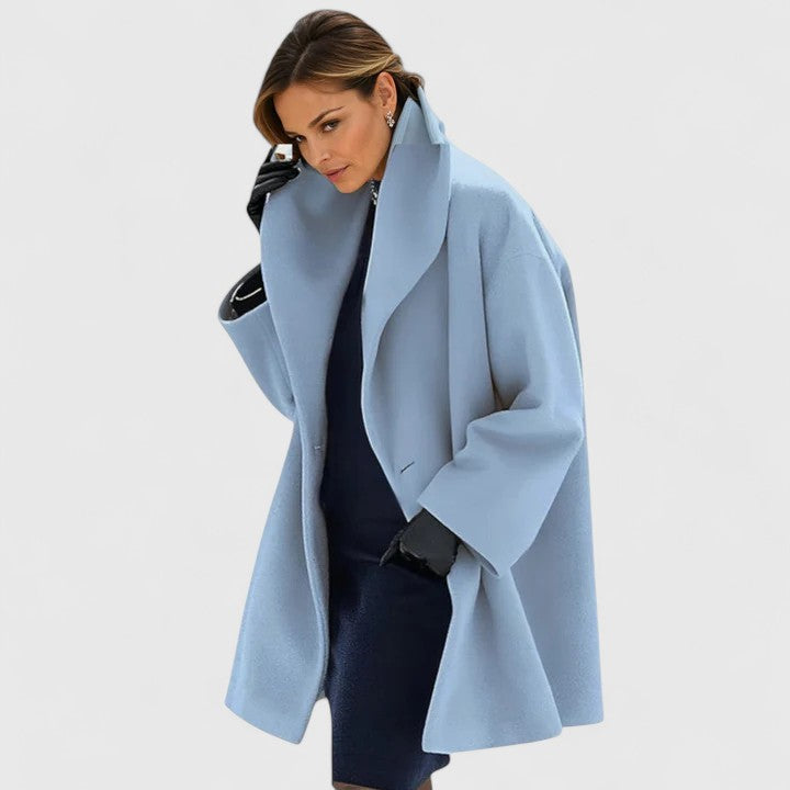 Maya | Refined Oversized Wide Lapel Winter Coat