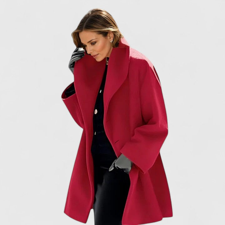 Maya | Refined Oversized Wide Lapel Winter Coat